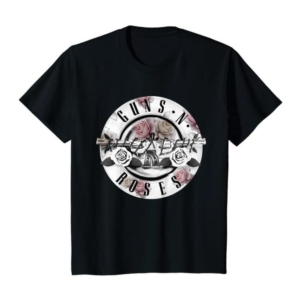 Guns N Roses Floral Bullet Logo Childrens T Shirt